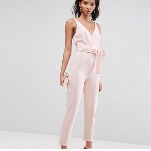 pastel pink jumpsuit